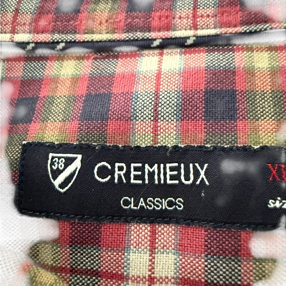 Cremieux Red Plaid 100% Cotton Button-down Men’s Shirt XL - Picture 3 of 3